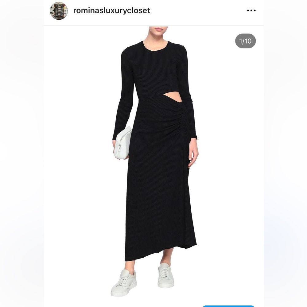 🖤 A.L.C.  Rooney Crewneck Ribbed CutOut Dress🖤